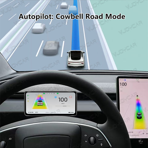 VJOYCAR Low Cost 6.25inch Cluster Display Dashboard Support CarPlay Android Auto Blind Spot Monitor For Tesla Model Y 3 Performance