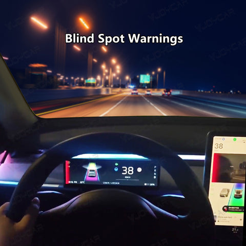 VJOYCAR Low Cost 6.25inch Cluster Display Dashboard Support CarPlay Android Auto Blind Spot Monitor For Tesla Model Y 3 Performance