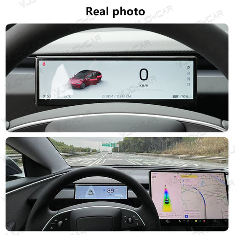 VJOYCAR 8.8 inches New Dashboard Screen For Tesla Model 3 Y Support Wireless Carplay & Android Auto Blind Spot Monitor Optional Camera