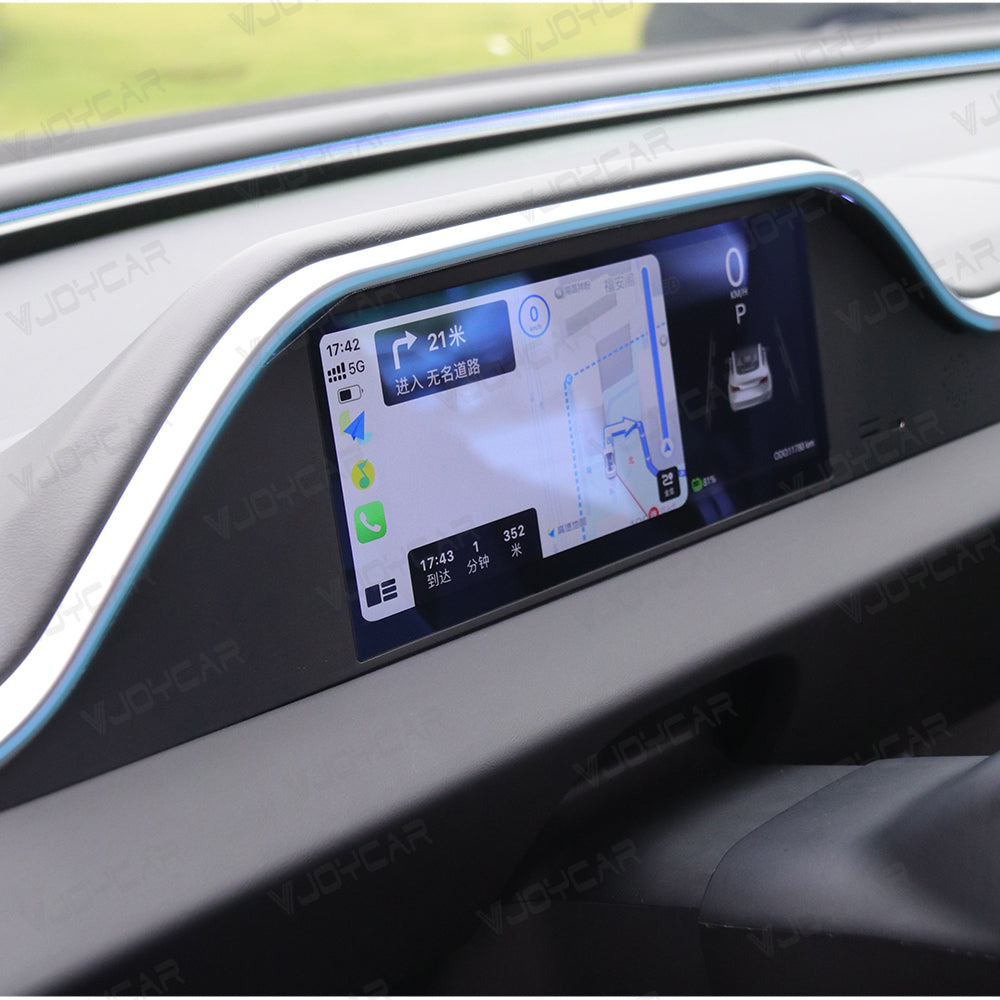 VJOYCAR All-in-one Cluster Display with Laser Carving Atmosphere Light for Tesla Model 3 Highland