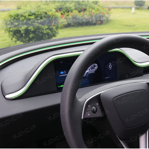 VJOYCAR All-in-one Cluster Display with Laser Carving Atmosphere Light for Tesla Model 3 Highland