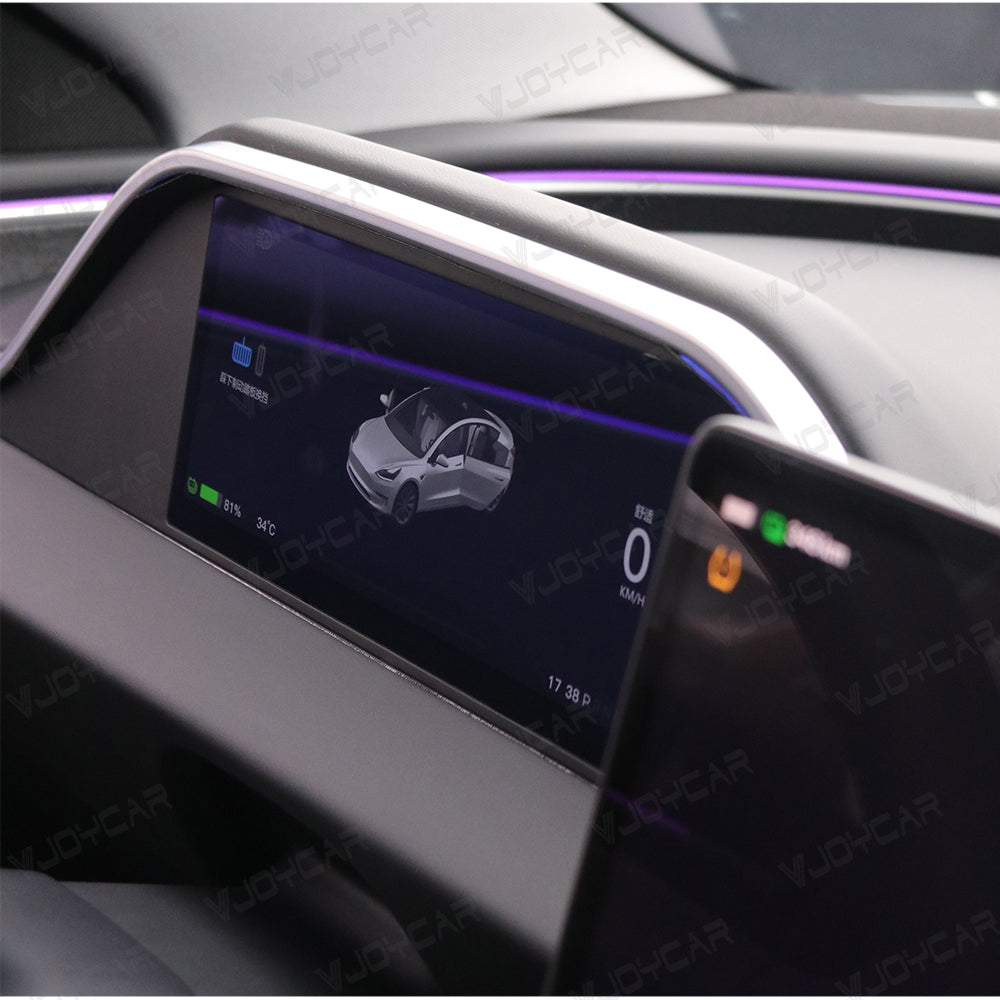 VJOYCAR All-in-one Cluster Display with Laser Carving Atmosphere Light for Tesla Model 3 Highland