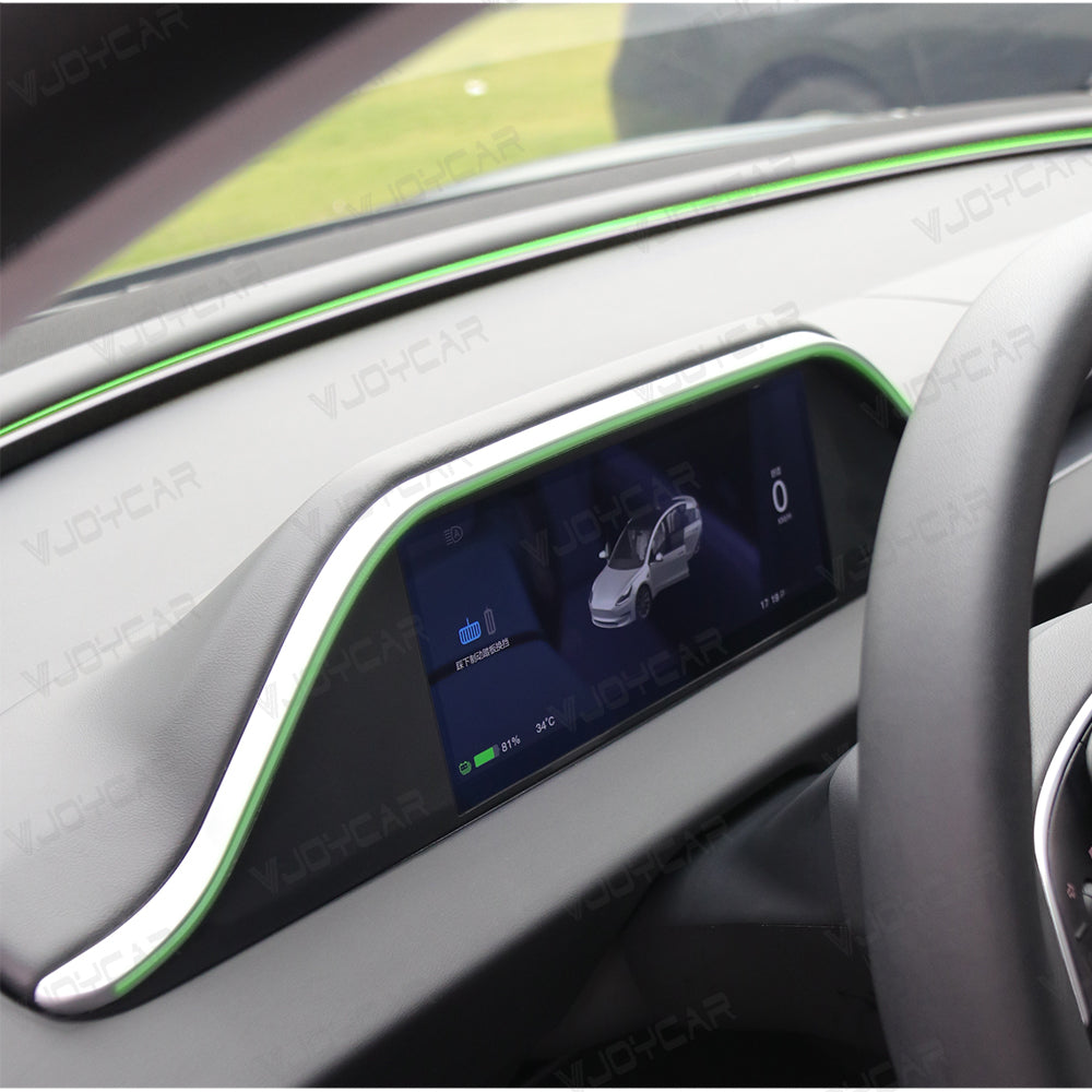 VJOYCAR All-in-one Cluster Display with Laser Carving Atmosphere Light for Tesla Model 3 Highland