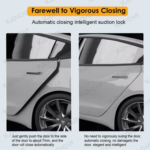 VJOYCAR Smart Anti Pinch Electric Suction Door Lock Closing Opening Auto Soft Close Door for Tesla Model Y Model 3