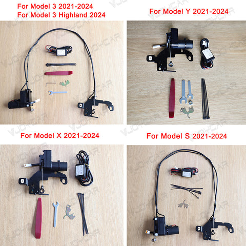 테슬라 프렁크 소프트 클로징 모델 Y/3/X/S/3 하이랜드 자동 프렁크 자동 클로저용 전면 트렁크 전기 흡입 잠금 장치