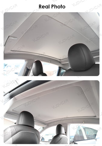 VJOYCAR Electric Sunshade for Tesla Model Y Supporting Dual Buttons & Optional Voice Control