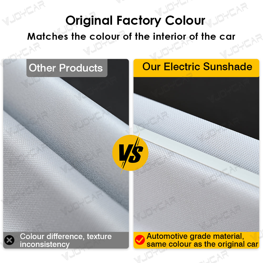 VJOYCAR Electric Sunshade for Tesla Model Y Supporting Dual Buttons & Optional Voice Control