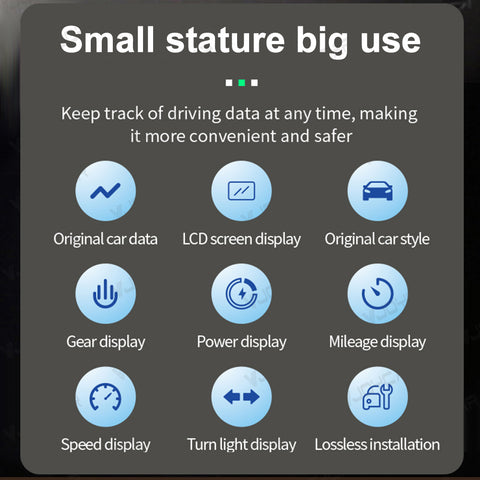 VJOYCAR Mini OBD HUD Gauge Display for Tesla Model Y/3/3 Highland