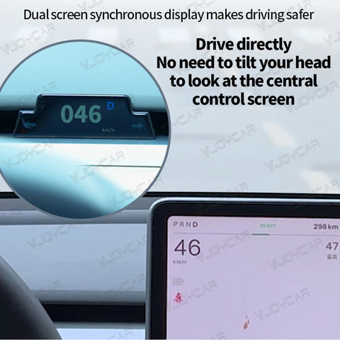 VJOYCAR Mini OBD HUD Gauge Display for Tesla Model Y/3/3 Highland