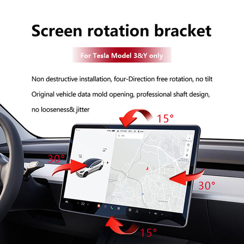 VJOYCAR For Tesla Screen Panel Rotation Bracket Navigation Display Rotating Holder