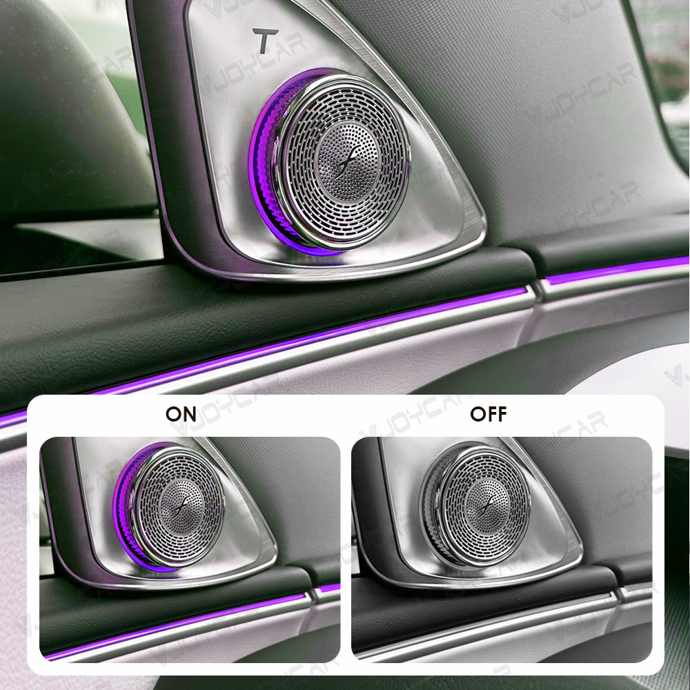 VJOYCAR Latest 4D Rotating Tweeter LED Ambient Speaker Blind-Spot Reminder for Tesla Model 3 Highland