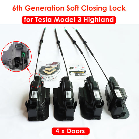 VJOYCAR Smart Anti Pinch Electric Suction Door Lock Closing Opening Auto Soft Close Door for Tesla Model Y Model 3