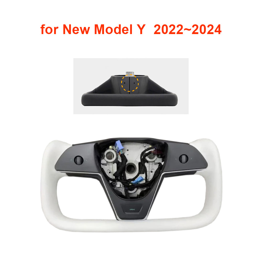 VJOYCAR Hottest Yoke Steering Wheel Handle With Heating Steering Yoke2.0 With Scroll for Tesla Model 3 Y