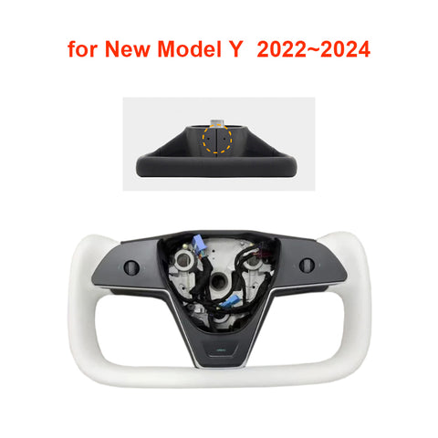 VJOYCAR Hottest Yoke Steering Wheel Handle With Heating Steering Yoke2.0 With Scroll for Tesla Model 3 Y