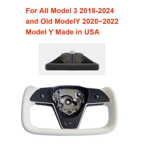 VJOYCAR Hottest Yoke Steering Wheel Handle With Heating Steering Yoke2.0 With Scroll for Tesla Model 3 Y