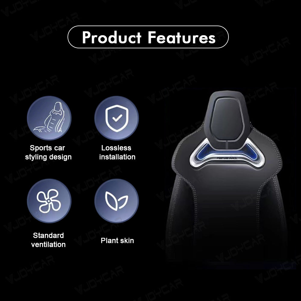 VJOYCAR Professional Sports Seat Ventilated Cushion Upgraded Leather Ambient Lighting for Model Y 3 Highland