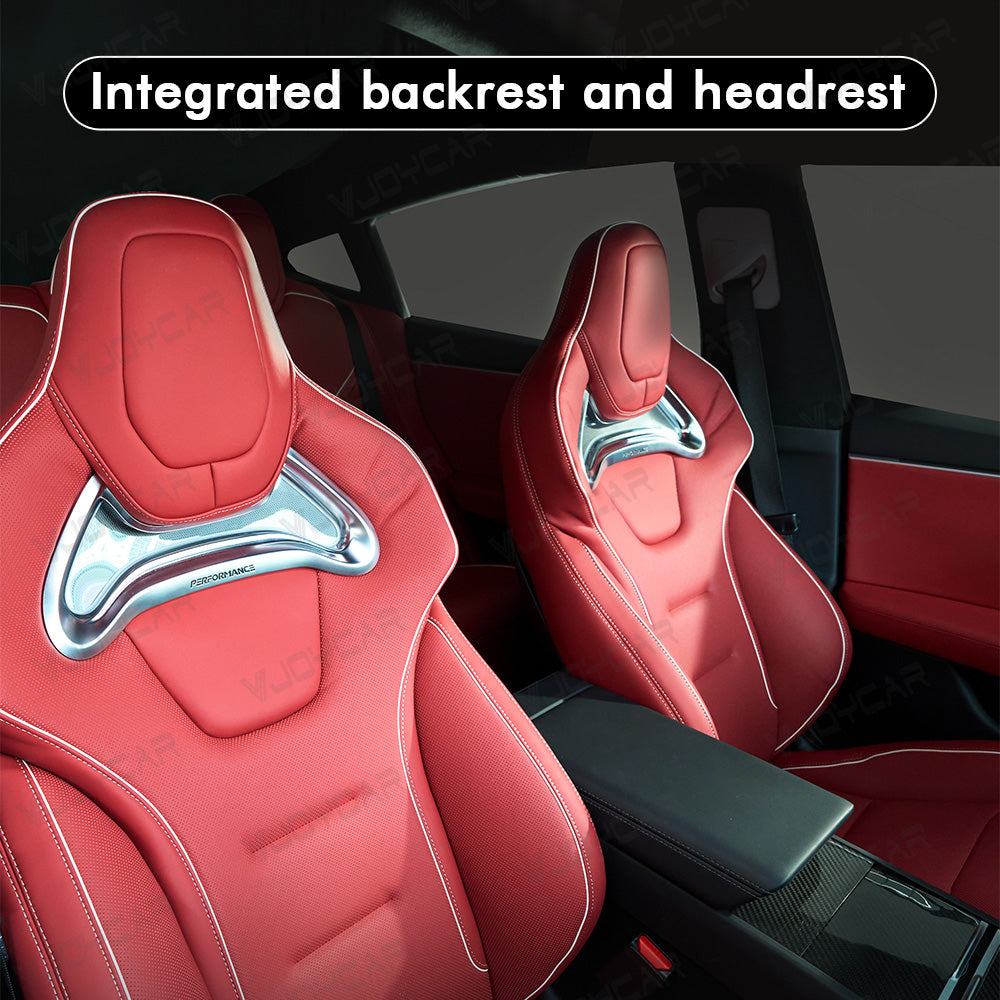 VJOYCAR Professional Sports Seat Ventilated Cushion Upgraded Leather Ambient Lighting for Model Y 3 Highland