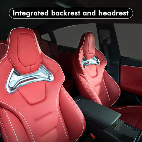 VJOYCAR Professional Sports Seat Ventilated Cushion Upgraded Leather Ambient Lighting for Model Y 3 Highland