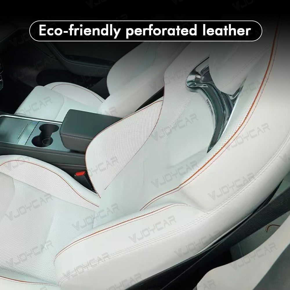 VJOYCAR Professional Sports Seat Ventilated Cushion Upgraded Leather Ambient Lighting for Model Y 3 Highland