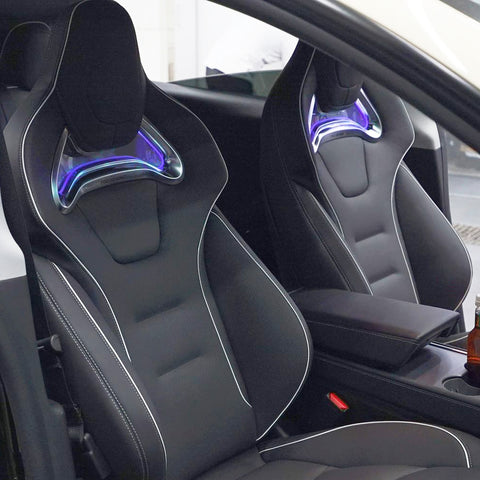 VJOYCAR Professional Sports Seat Ventilated Cushion Upgraded Leather Ambient Lighting for Model Y 3 Highland