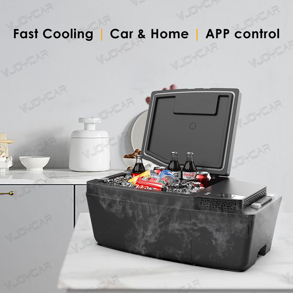 VJOYCAR In Car Trunk Refrigerator for Tesla Model Y Model3 Highland Fridge Cooler Freezer APP Control