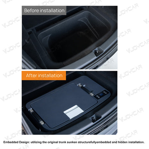 VJOYCAR In Car Trunk Refrigerator for Tesla Model Y Model3 Highland Fridge Cooler Freezer APP Control