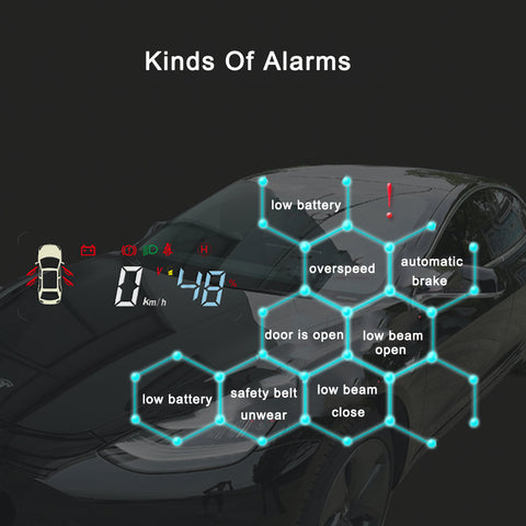 Para Tesla Model 3 Y Head Up Display Proyector de velocidad Velocímetro Luz de giro Guía de marchas Batería
