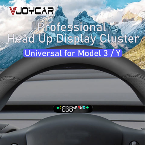 VJOYCAR Dashboard Hidden HUD Cluster Mini HUD Display Gauge Screen for Tesla Model 3 Y