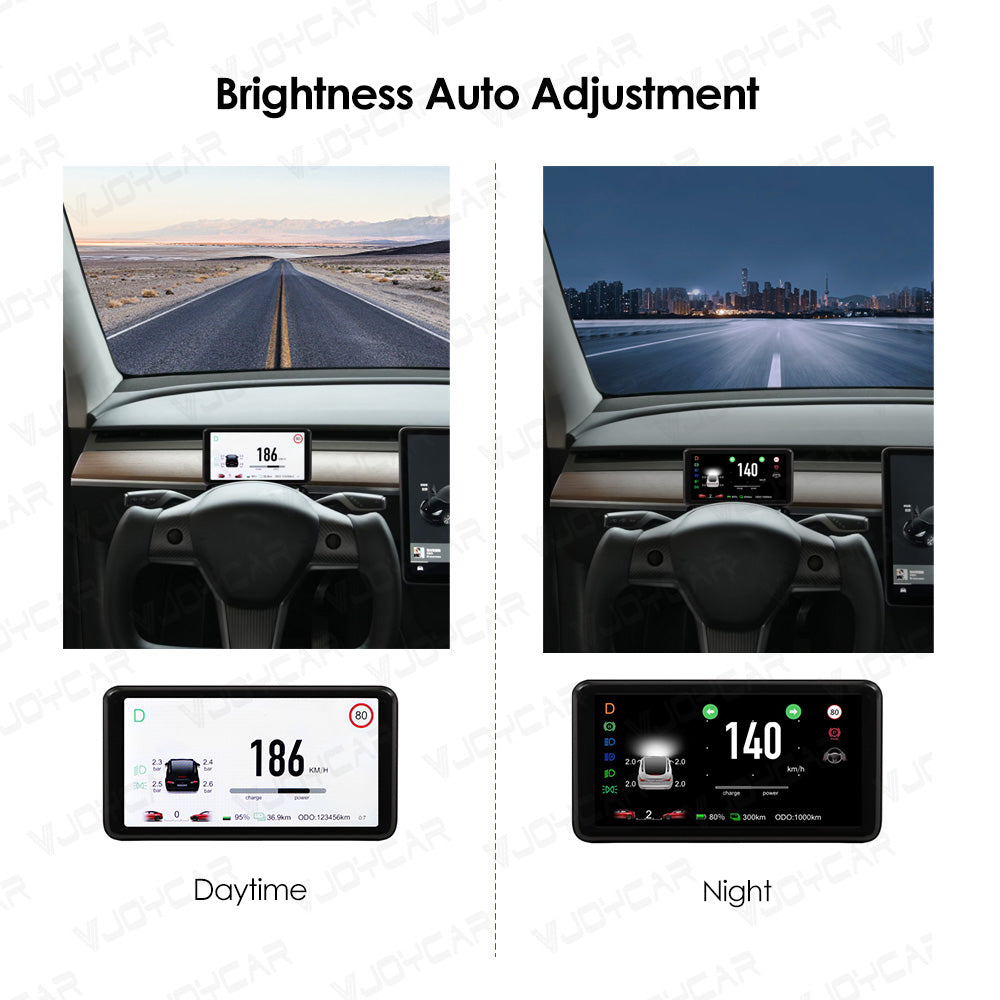 VJOYCAR 6.2'' Large Screen Instrument Dashboard HUD Cluster for Tesla Model 3 Model Y