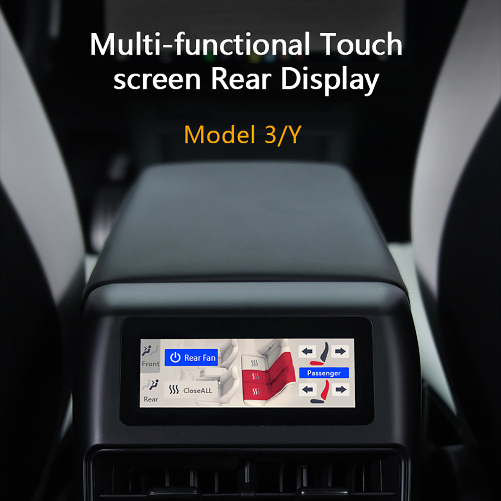 VJOYCAR Armrest Box IPS Rear Screen Air Conditioner Seat Adjust Multi-functional Display Panel For Model 3 Y