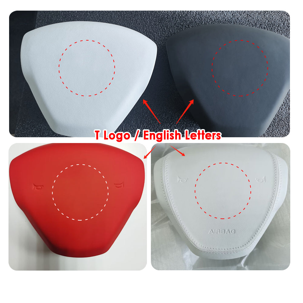 VJOYCAR Horn Cover Decoration Steering Wheel for Tesla Model 3 Model Y Logo and Letters Option