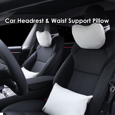 VJOYCAR Universal Car Headrest Waist Support Pillow for Tesla Vehicles