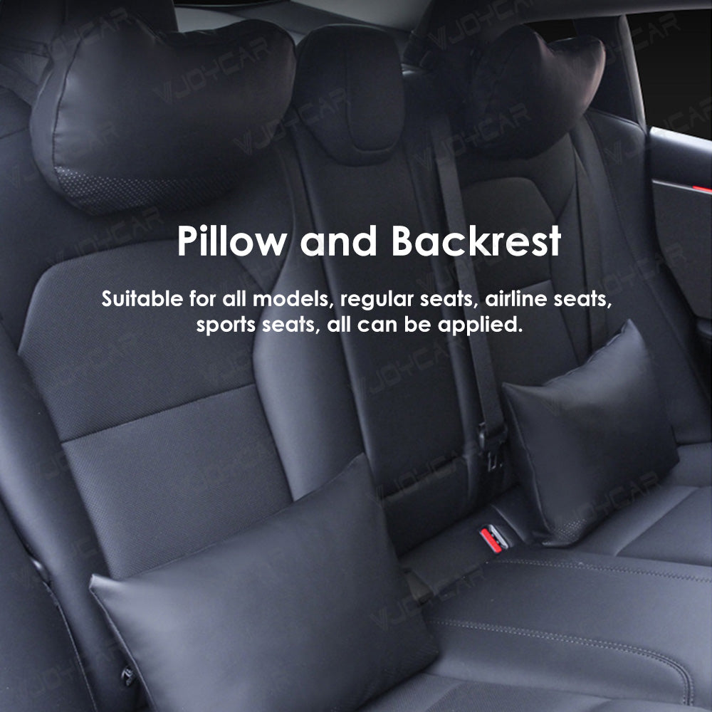 VJOYCAR Universal Car Headrest Waist Support Pillow for Tesla Vehicles